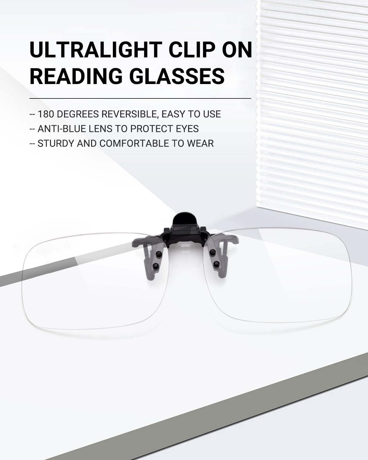 TERAISE Clip-on Reading Glasses, Flip Up Blue Light Glasses - Image 2