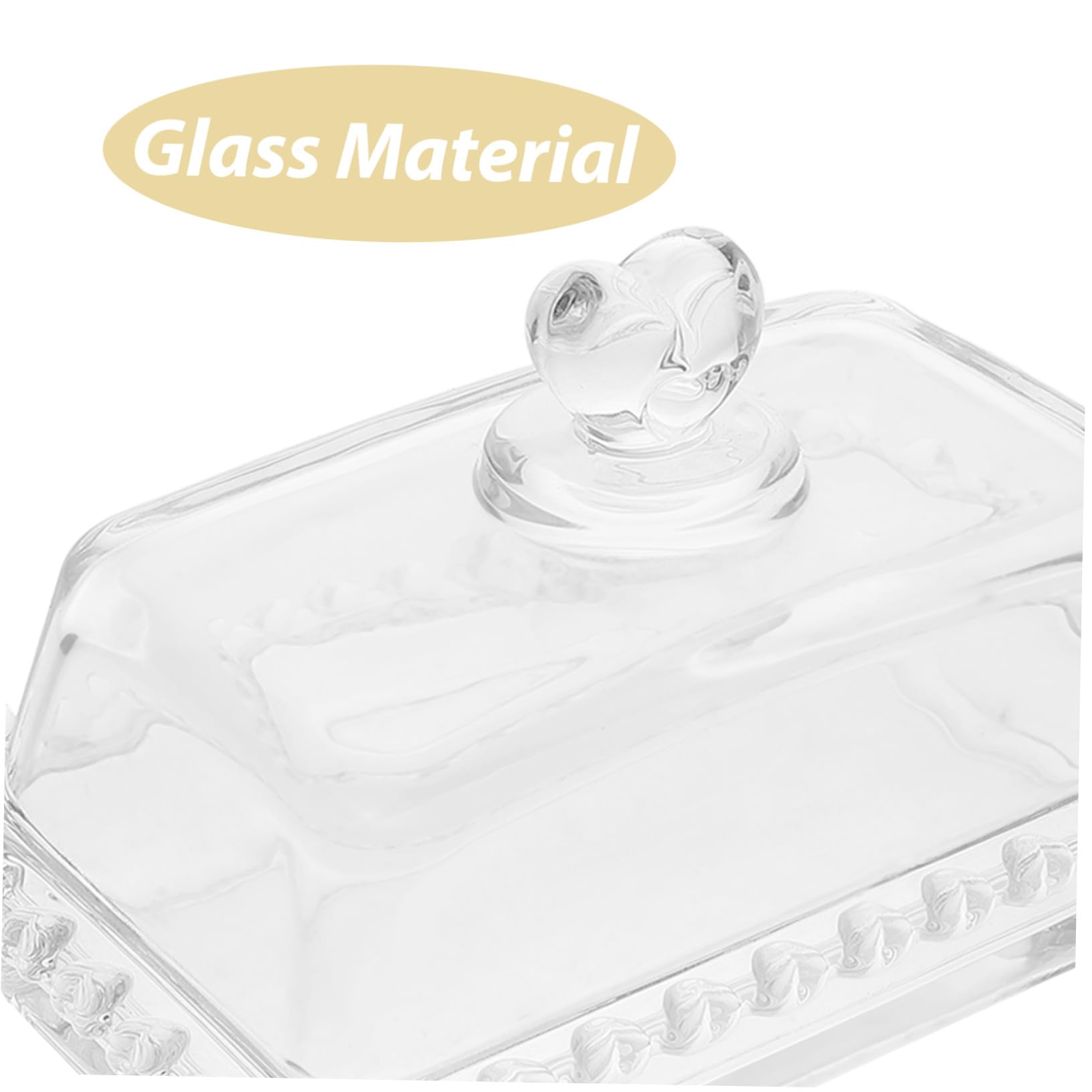 Beurrier Réutilisable en Verre avec Dôme et Couvercle