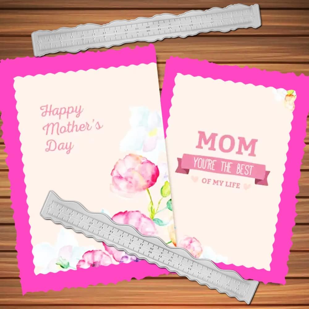 5 PCS Metal Die Cuts Irregular Edges Ruler, AIFUDA 8.4 Inches Craft Tear Rulers Embossing Stencils Paper Tearing Rulers for Scrapbooking Craft Decor : Arts, Crafts & Sewing