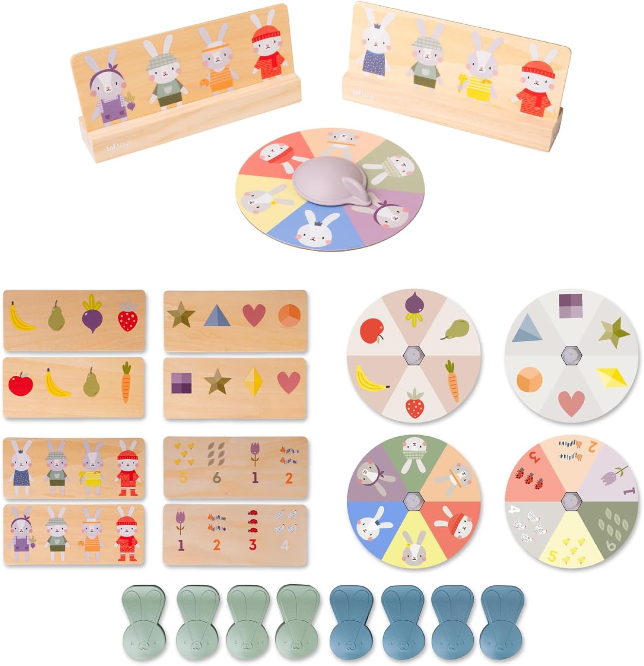 Taf Toys 1st Bingo Game Educational Toddler Game for Fine Motor Skills Color Recognition & Counting Abilities Perfect for Family Night Kids Learning Montessori Learning Activities