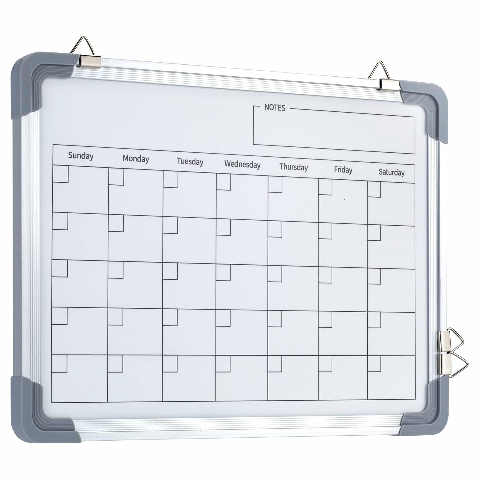 Azonee Magnetic Whiteboard with Stand, Portable Double-Sided Dry Erase Calendar Board 16" x 12" for Kids Desk, Handing Small White Board for Kids Writing, School Office Teaching Bulletin Board