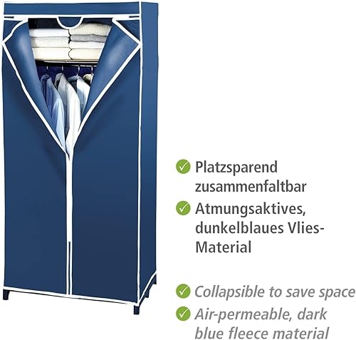 Miniatura 4 de WENKO 4381640100 Armario de aire con estante de almacenamiento, permeable, plástico PP no tejido, 29.5 x 63.0 x 19.7 in, azul