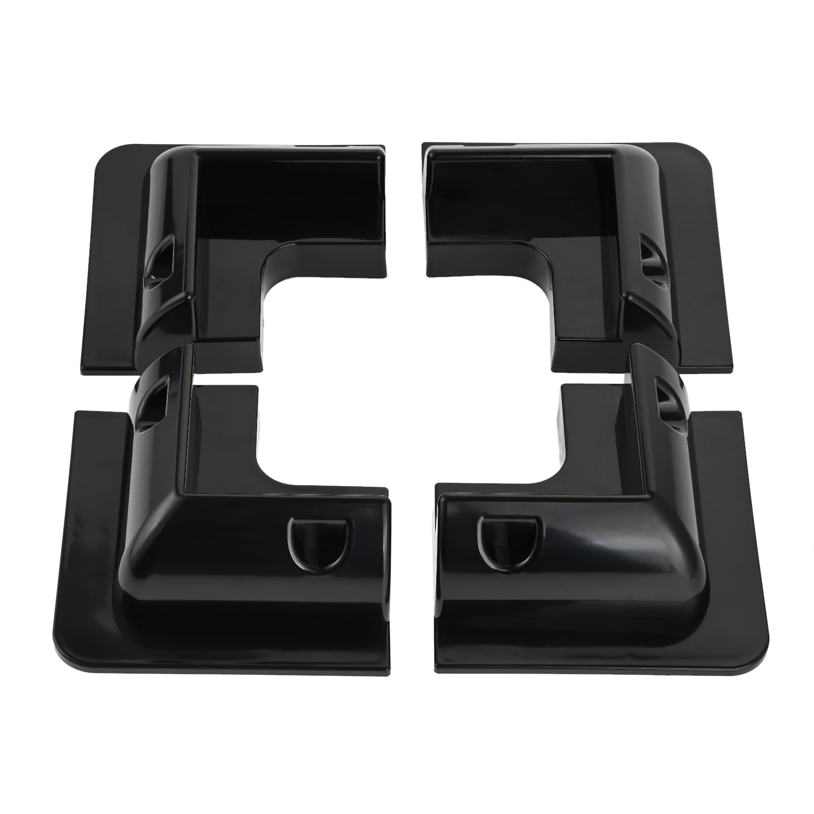 4 staffe di montaggio per pannello solare, in ABS, resistenti ai raggi UV, utilizzate su tetti di camper, barche, roulotte, camper, roulotte, roulotte, roulotte, colore nero