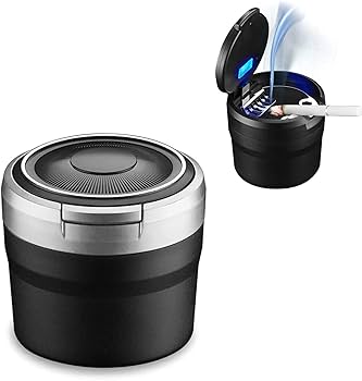 Amazon | Ladruph 車用灰皿 ふた付き LEDライト 携帯灰皿 タバコ