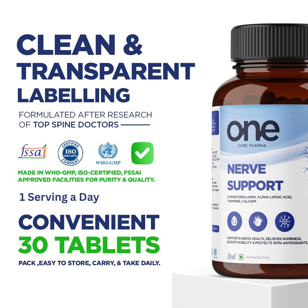 Nerve-Support Tablets for Men & Women | Numbness, Tingling, Sciatica & Supports Nerve Function & Circulation | Alpha Lipoic Acid with Vitamins, Minerals & Antioxidants | 30 Tablets | 1 Serving a Day. — Amazon image 2