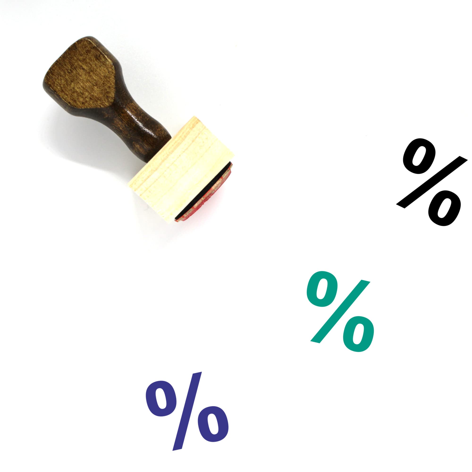 Percentage Wooden Rubber Stamp No. 42 (2