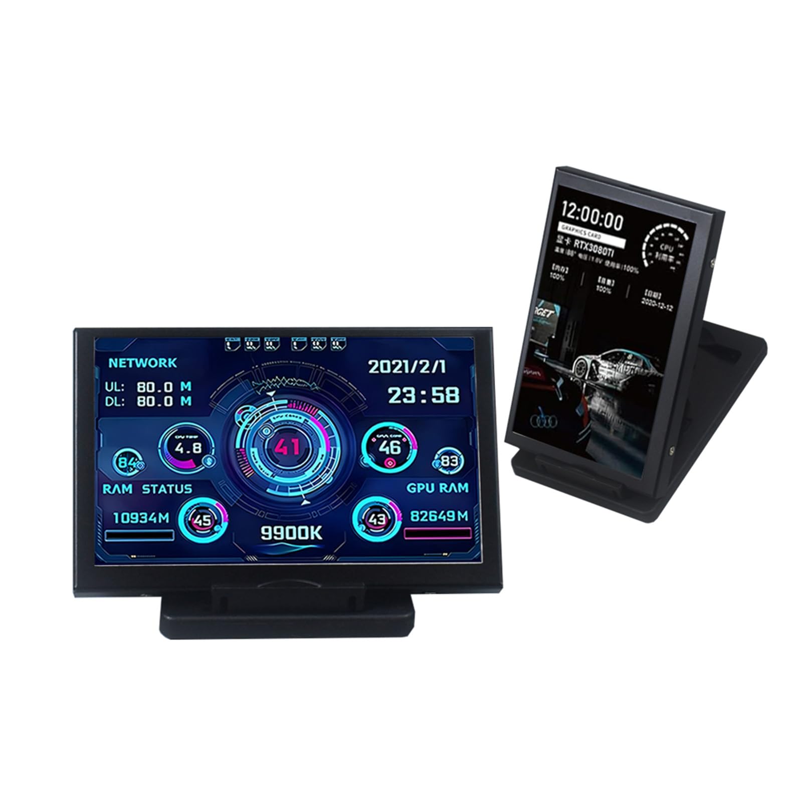 12,7 cm (5 Zoll) USB-Bildschirm, PC-CPU-GPU-Datenmonitore, Computer-Temperaturanzeige, PC-Panel
