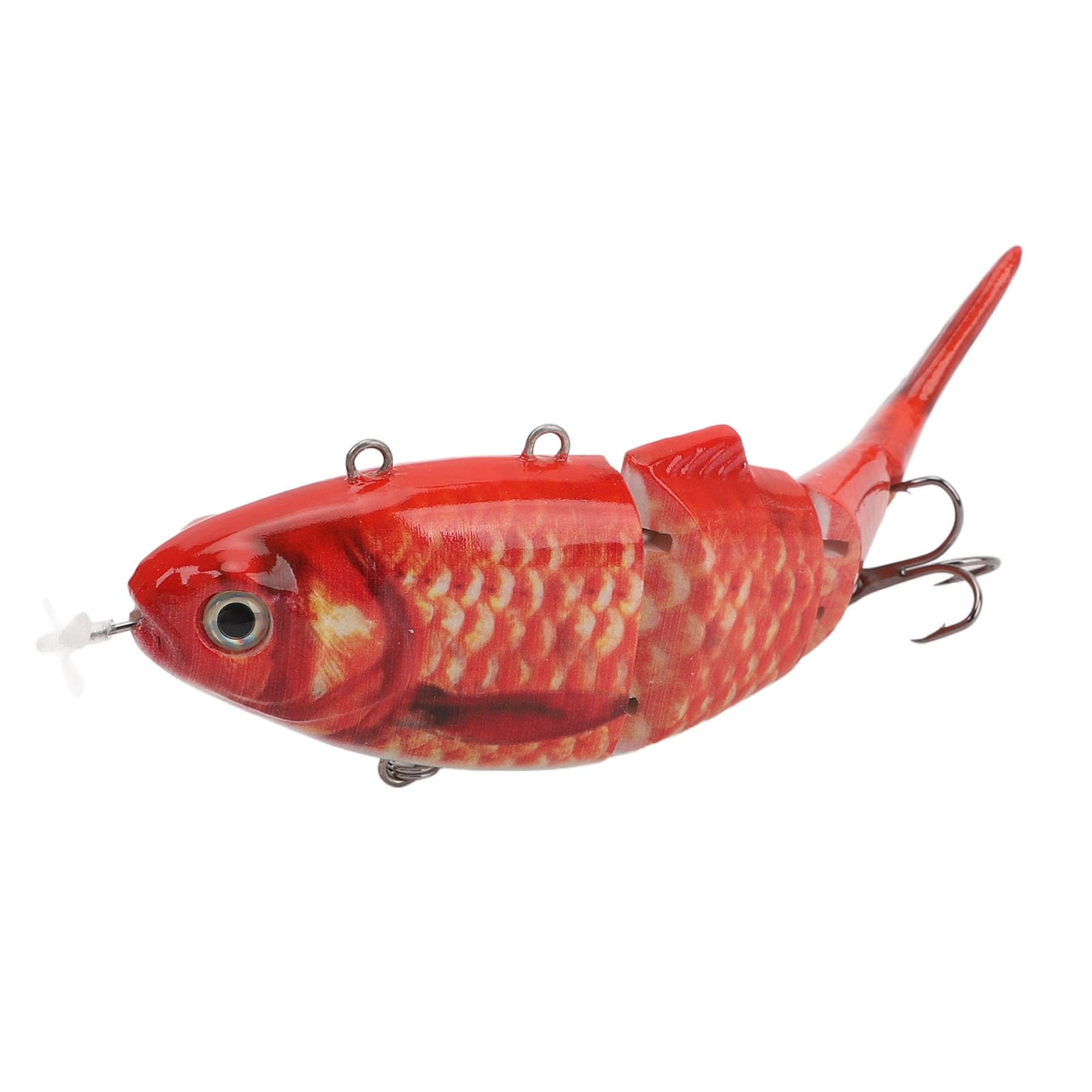 CHICIRIS Esca da Pesca Elettrica, Esca Robotica Ricaricabile USB Multi Snodata con Luce LED e Programma di Nuoto dei Pesci Simulato, per la Pesca D'Acqua Dolce