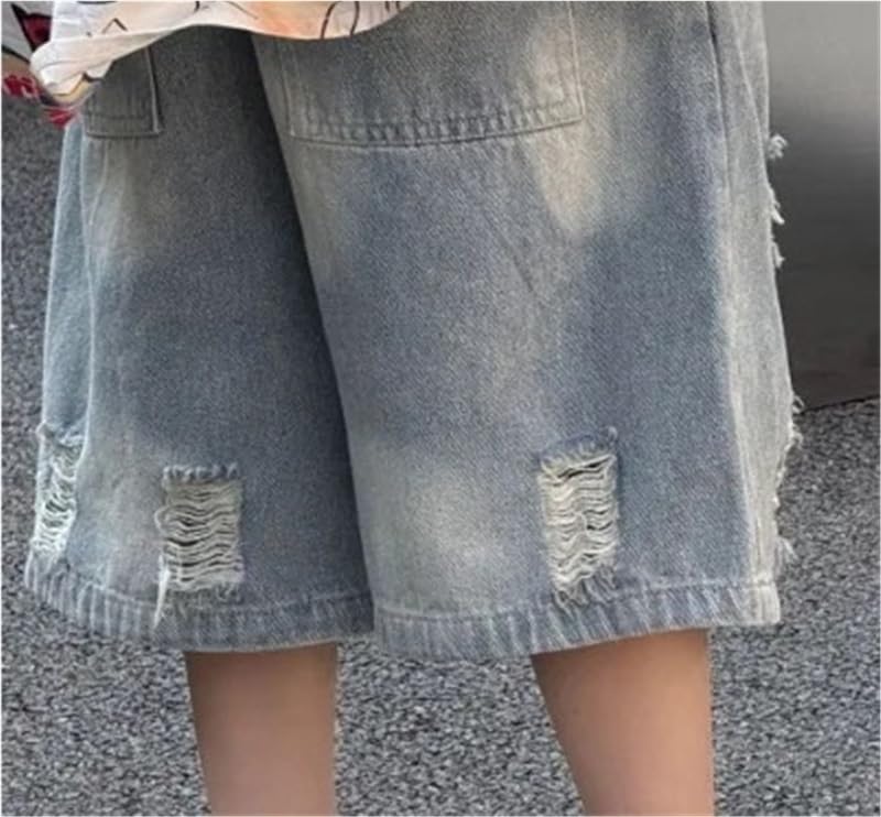 Pantalones cortos vaqueros holgados for niños, casuales, for jugar activamente, con ajuste cómodo
