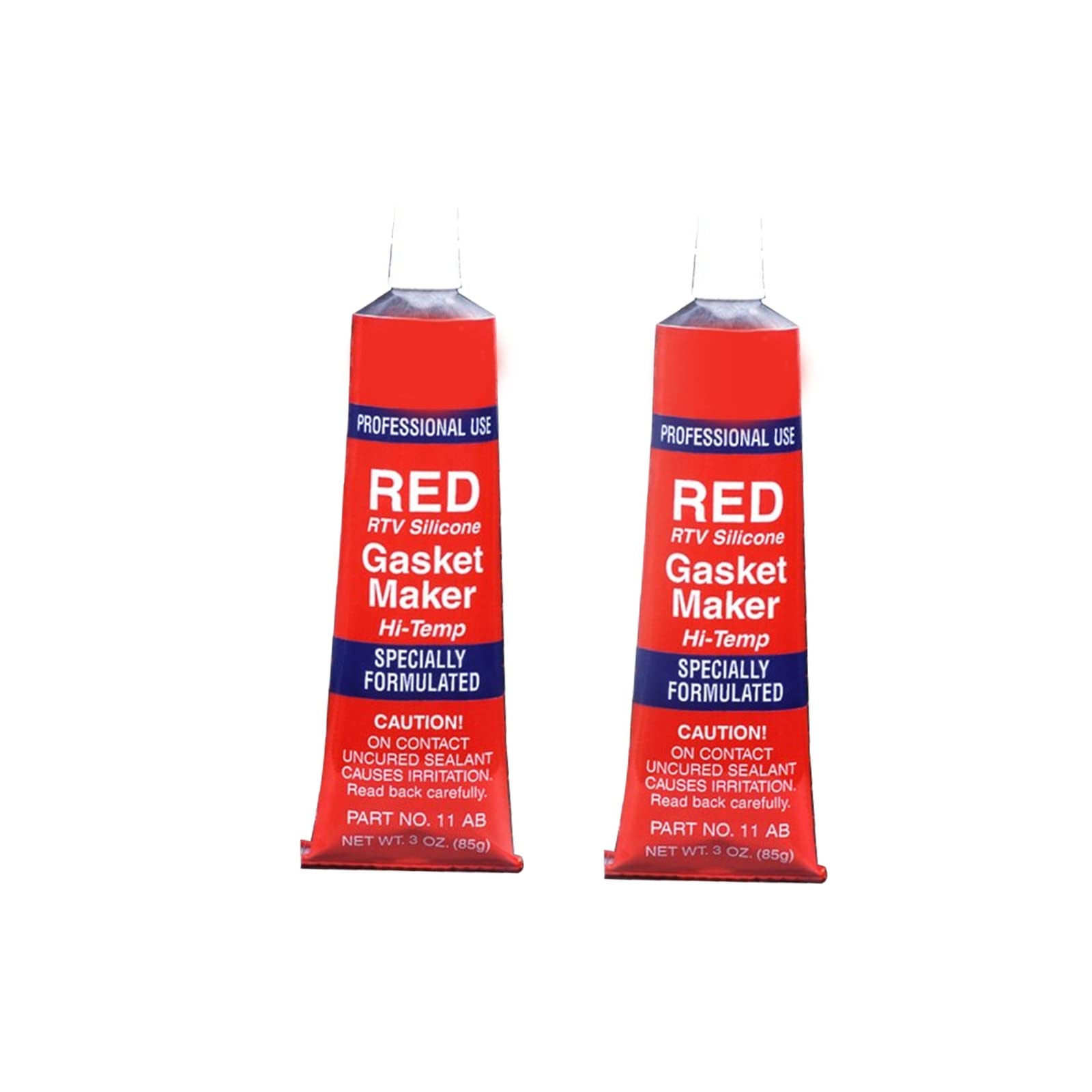 Red RTV Silicone Instant Gasket Maker Adhesive Sealant 85g Tube, Decreased Power, Acceleration, And Fuel Efficiency (2 Pcs)