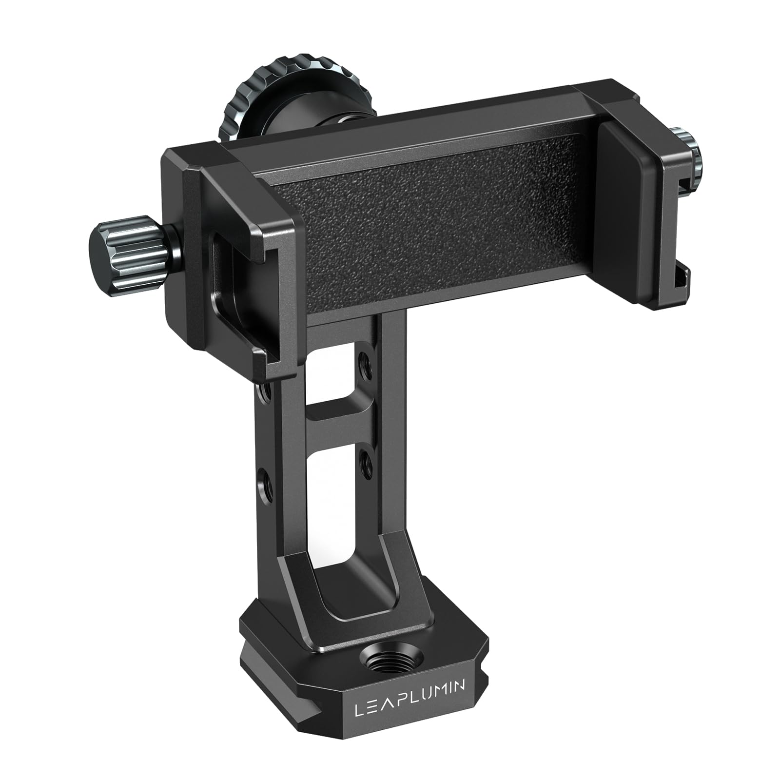 Leaplumin Metal Phone Mount for Tripod with 2 Cold Shoes & Arca Port,Phone Holder Stand with 4 * 1/4