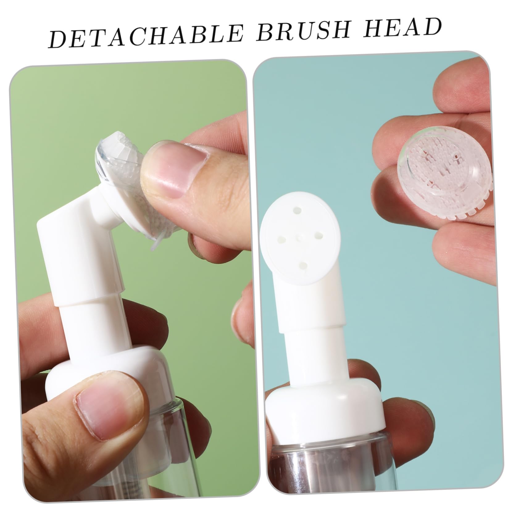 Healeved 20stücke Foaming Pump Flaschen Teilig Mit Bürstenkopf Leere Flaschen Für Gesichtsreinigung Reise Auslaufsicherer Seifenspender Mit Sanften Bürsten Für Effektive Reinigung