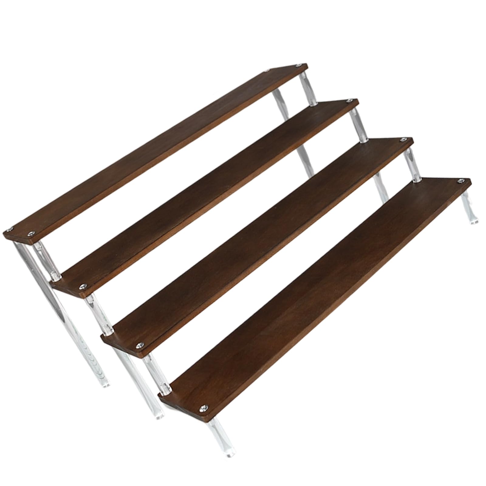 Kaeltsyn Multi Levels Wooden Rack for Displaying Action Figures and Sweet Treats Display Stand for Model Cars Handcrafted Treat Planner