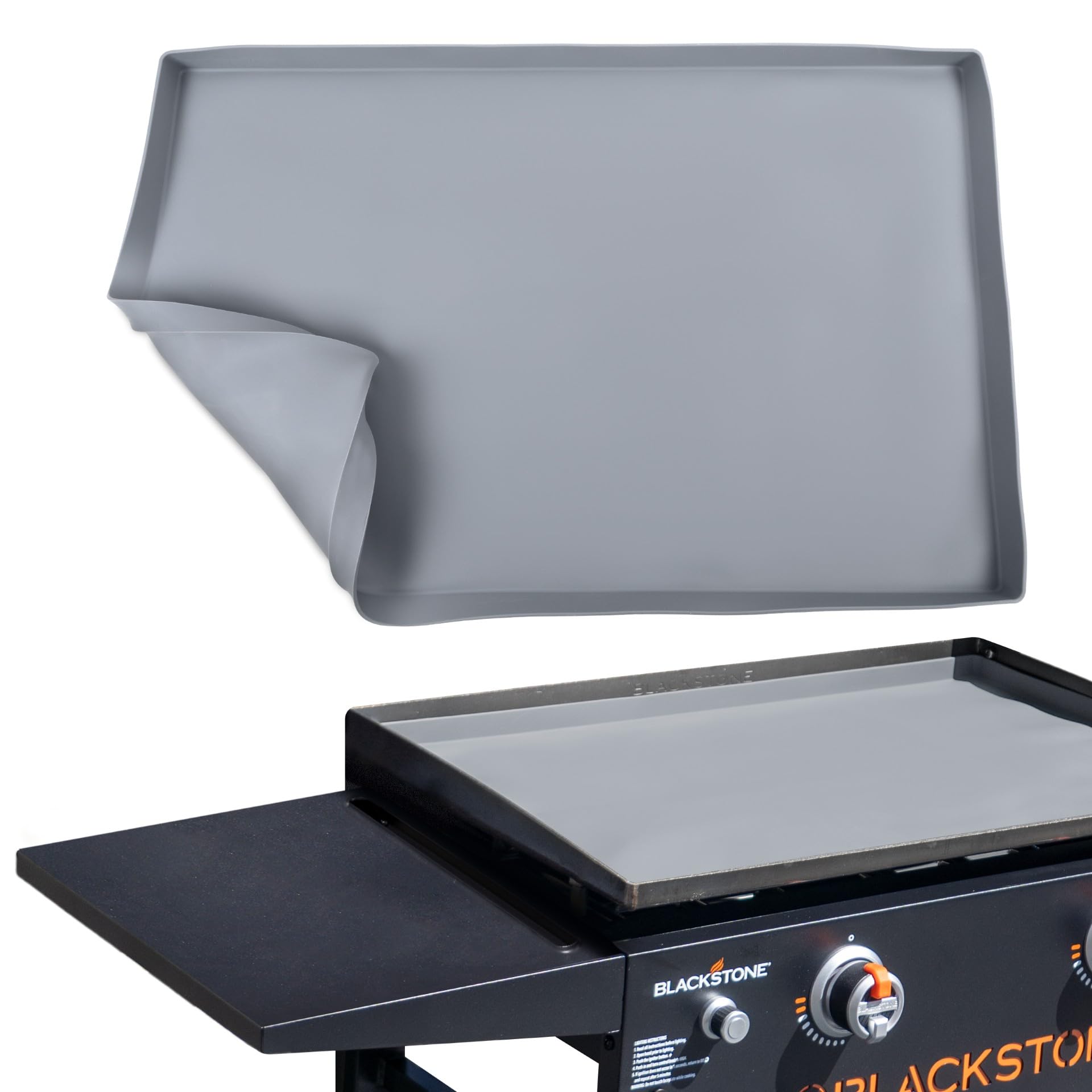 Silikon-Grillmatte Für Blackstone 91 Cm – Inkl. 2 Spatel & Ablage, Schützt Vor Rost, Schmutz & Wetter