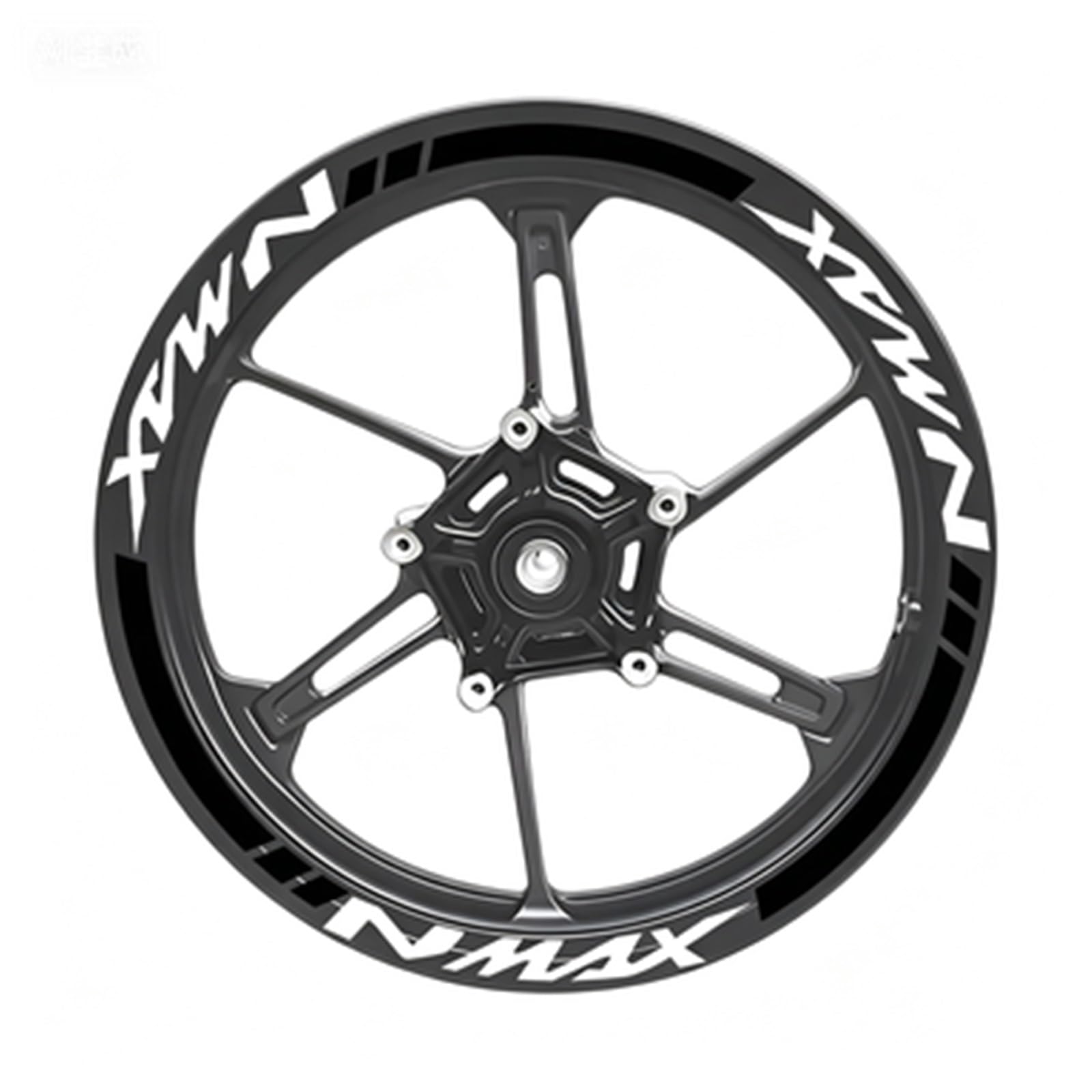 Motorcycle Wheel Sticker Racing Rim Stripe Decal Decoration for Yamaha NMAX N Max N-max 155 125 Motorbike(Color7)