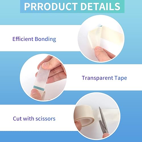 Miniatura 4 de DOSTATNI Cinta deslizante de 2 rollos para cajones cinta de baja fricción cinta transparente resistente a la abrasión para reparación de cajones