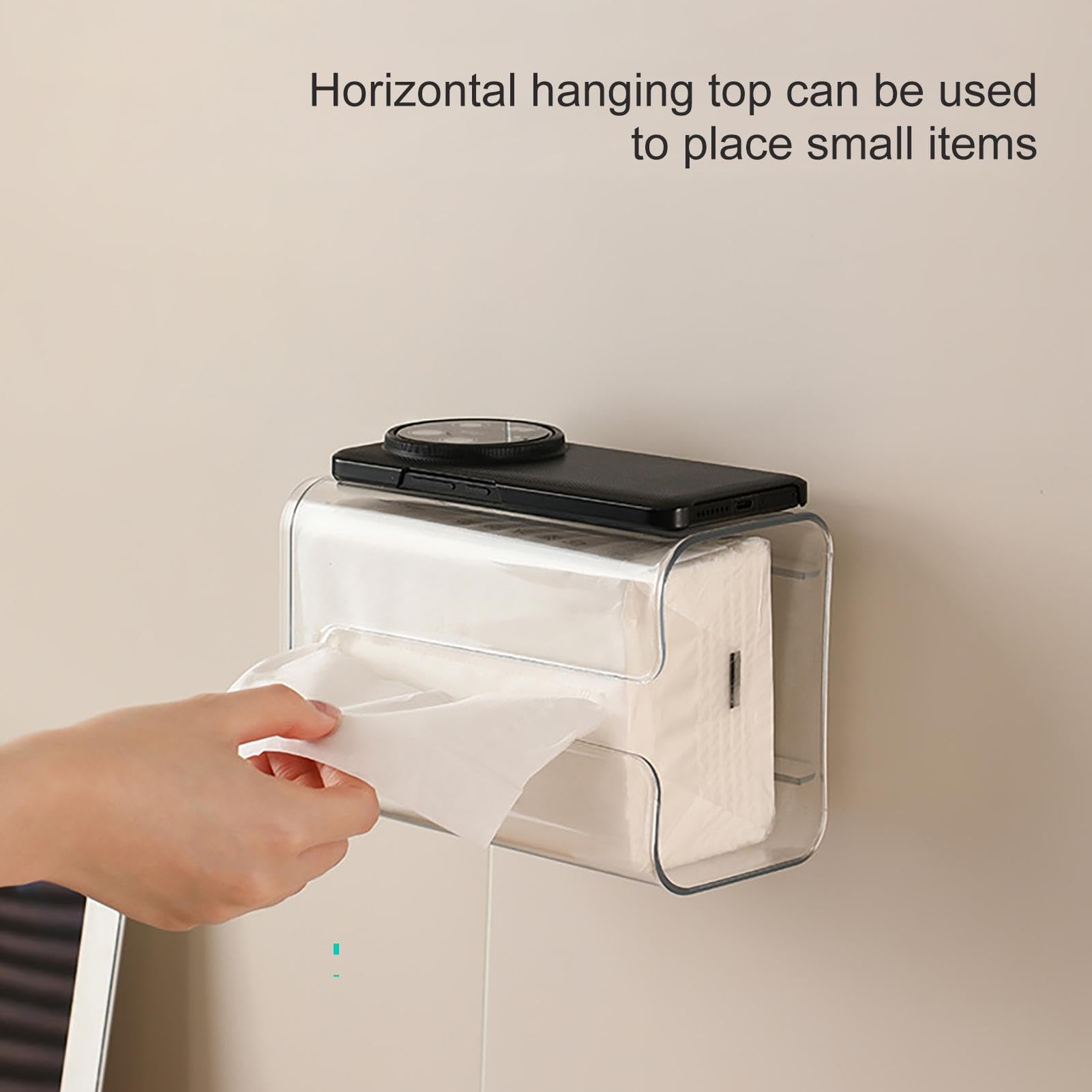 Confezione Da 2 Contenitori Dispenser Per Salviette Umidificate, Montaggio A Parete Con Adesivo, Ricaricabili, Per Cucina E Bagno (Bianco)