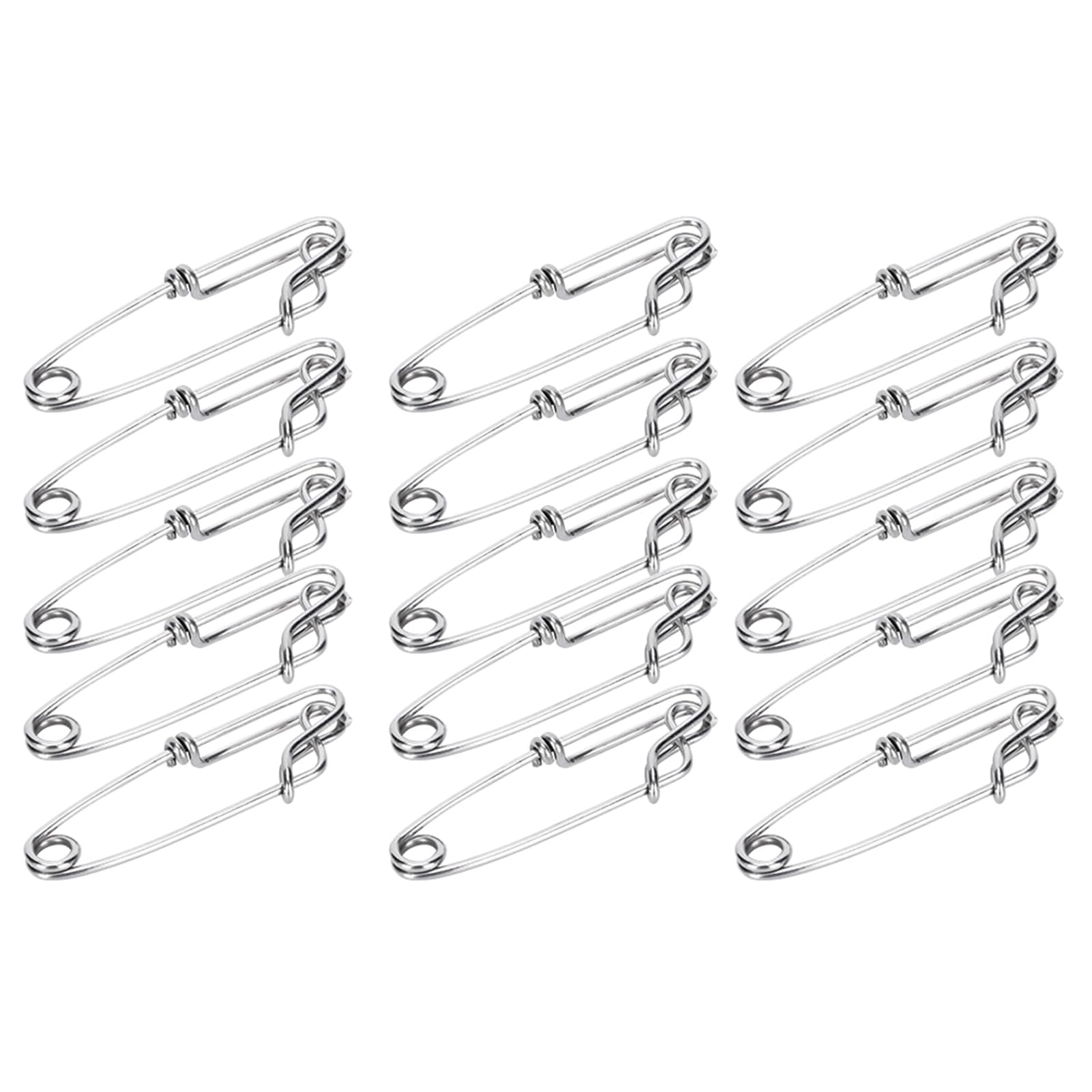 15pcs Fishing Clips,Stainless Steel Tuna Clips Longline Branch Hangers Snap Compact Size Fishing Accessory Easy On/Off
