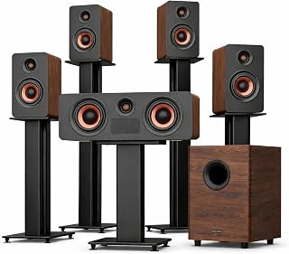 Hiwill-Audio M514 True 5.1.4 Hi-Fi Dolby Atmos Home Theater System, 900W Power, 25Hz Subwoofer, Wooden Cabinets