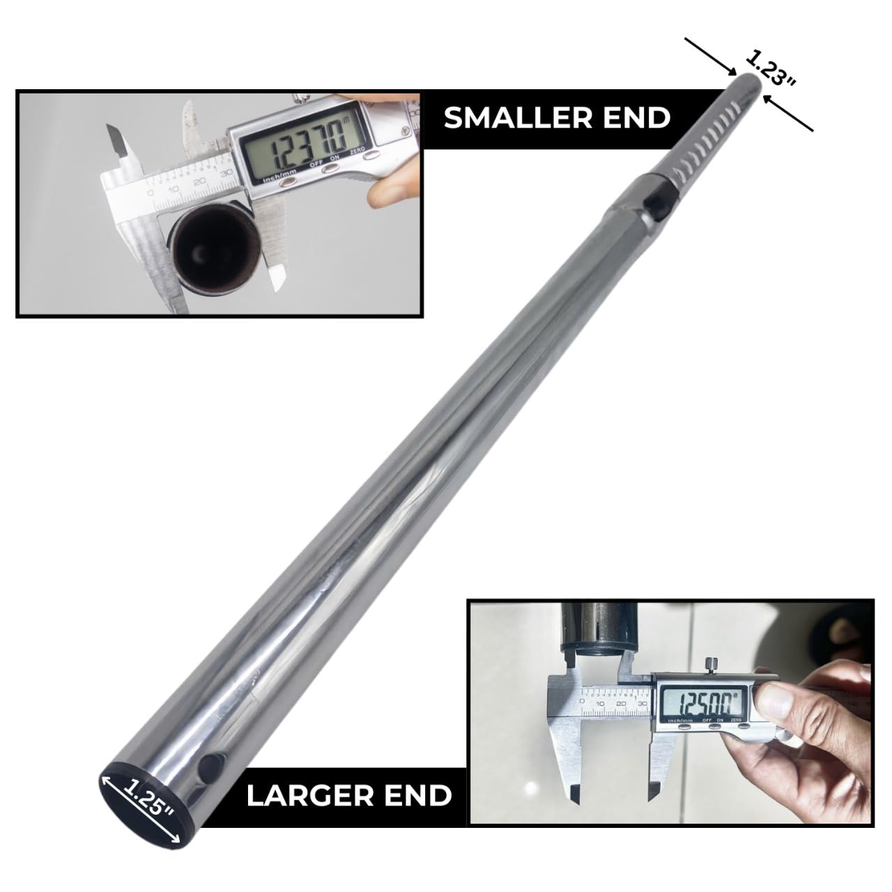 Cepillo de piso al vacío y varita telescópica con conexión de 32 mm y adaptador de 1-3/8 pulgadas a 1-1/4 pulgadas | Funciona en alfombras bajas y todos los suelos | Accesorio de piso de madera dura