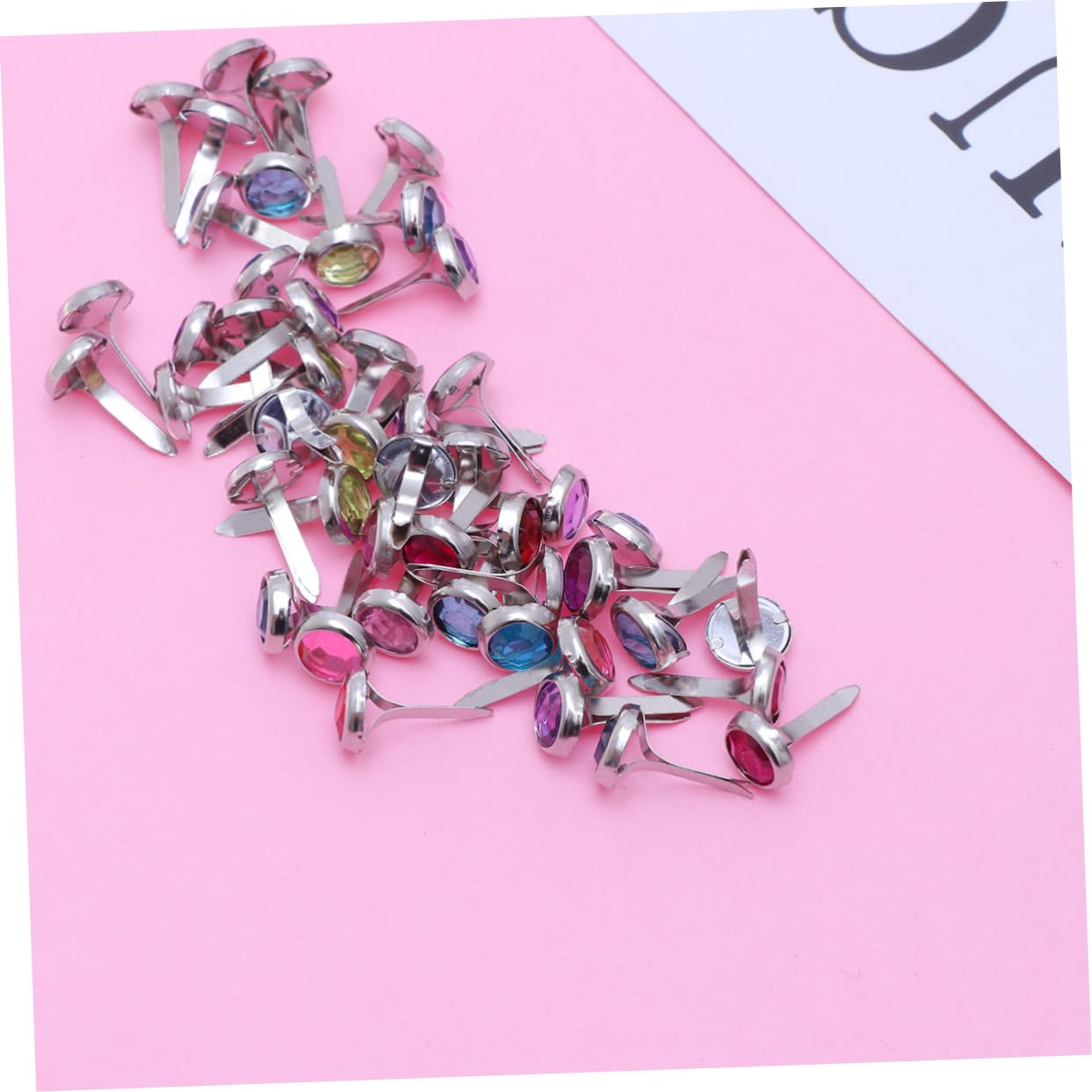 VILLCASE DIY Handmade Photo Album Decorative Studs 50pcs Metal Brads Fasteners in Colors