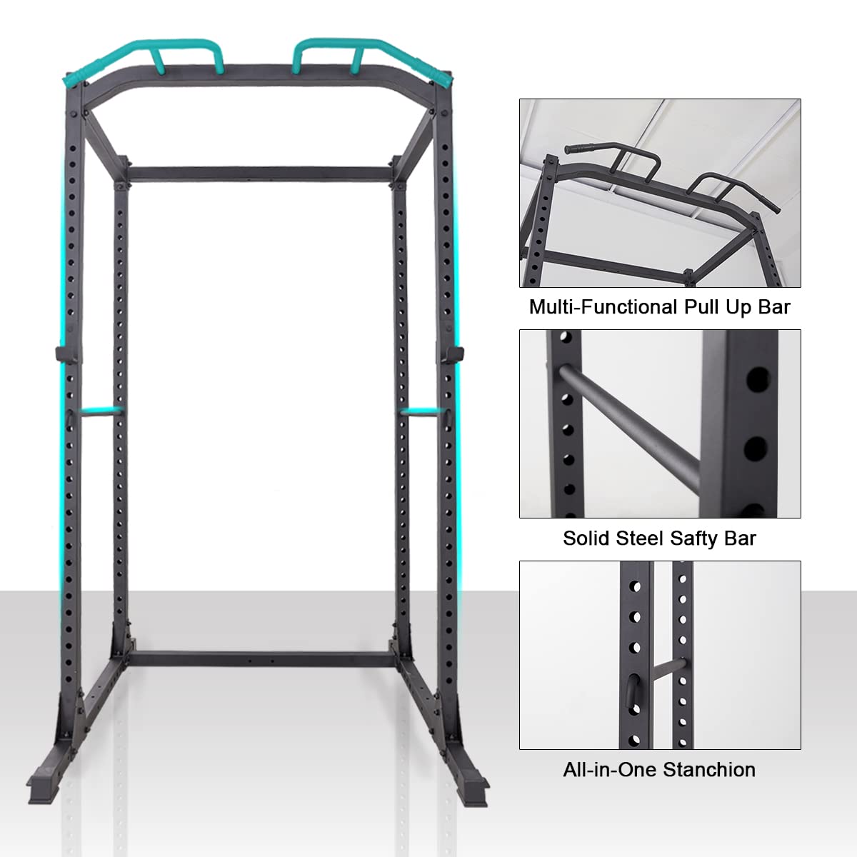 Buy papababe Power Cage, Squat Rack with Cable Crossover Machine Power