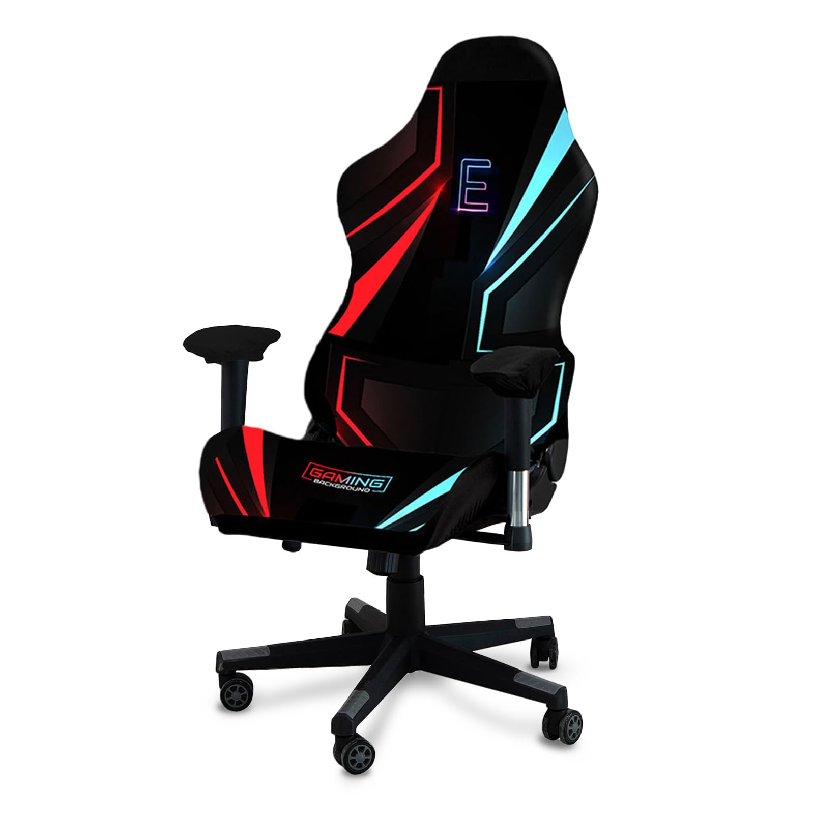 Kitegrese Printed Gaming Chair Slipcover, Cat Scratch Proof Stretchable Game Chair Cover with Arms Cover(G) — image 1