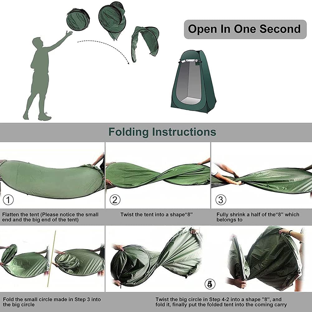 Toilettenzelt Pop Up Pop-Up-Zelt Sichtschutz-Duschzelt Vollständig Tragbare Toilette Automatisches Pop-Up-Campingzelt Mit Transporttasche