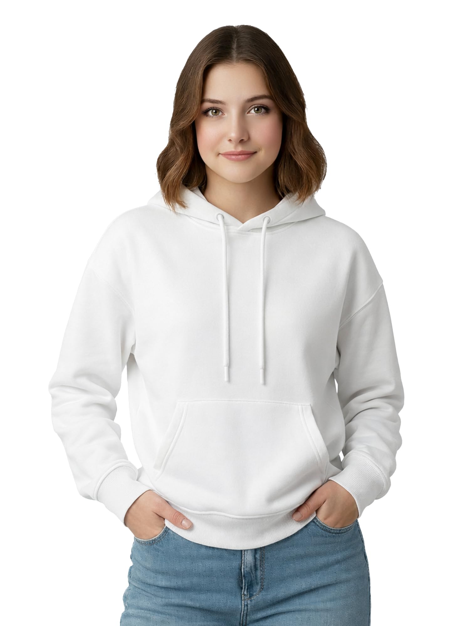 enciger Womens Drop Shoulder Hoodie | Oversized Look Cotton Blend Fleece | Pullover Sweatshirt with Hood & Kangaroo Pocket | Winter Casual Wear-picture-56
