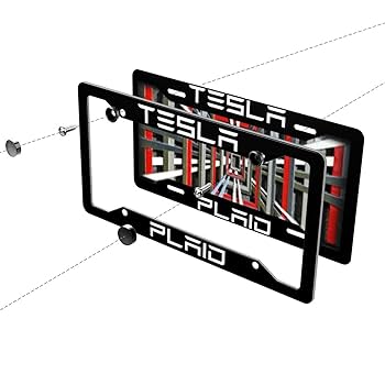 Amazon.co.jp: ナンバープレートとフレーム テスラフロント