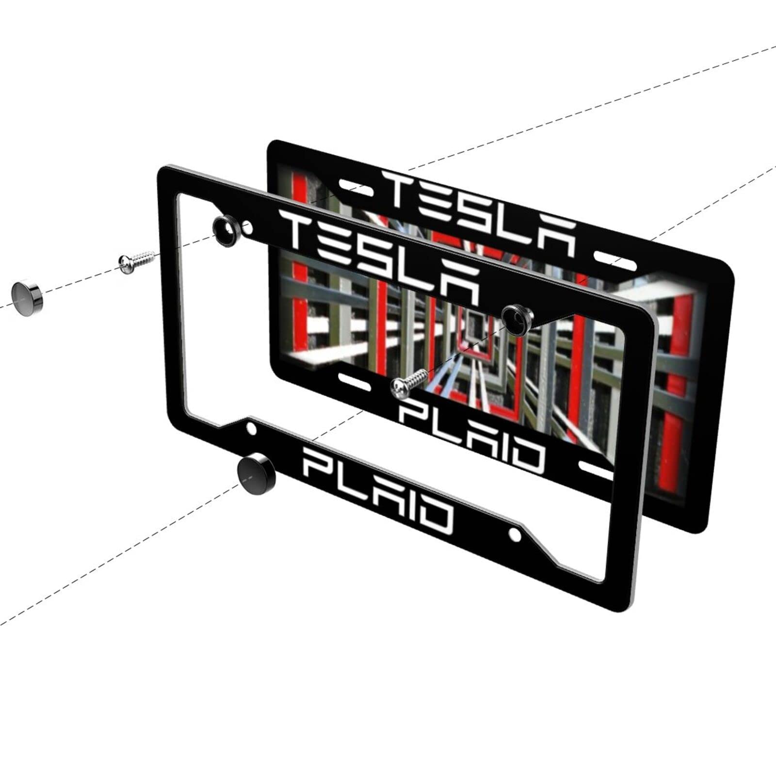 ☆新品　テスラ　カープレート Amazon.co.jp: ナンバープレートとフレーム テスラフロント