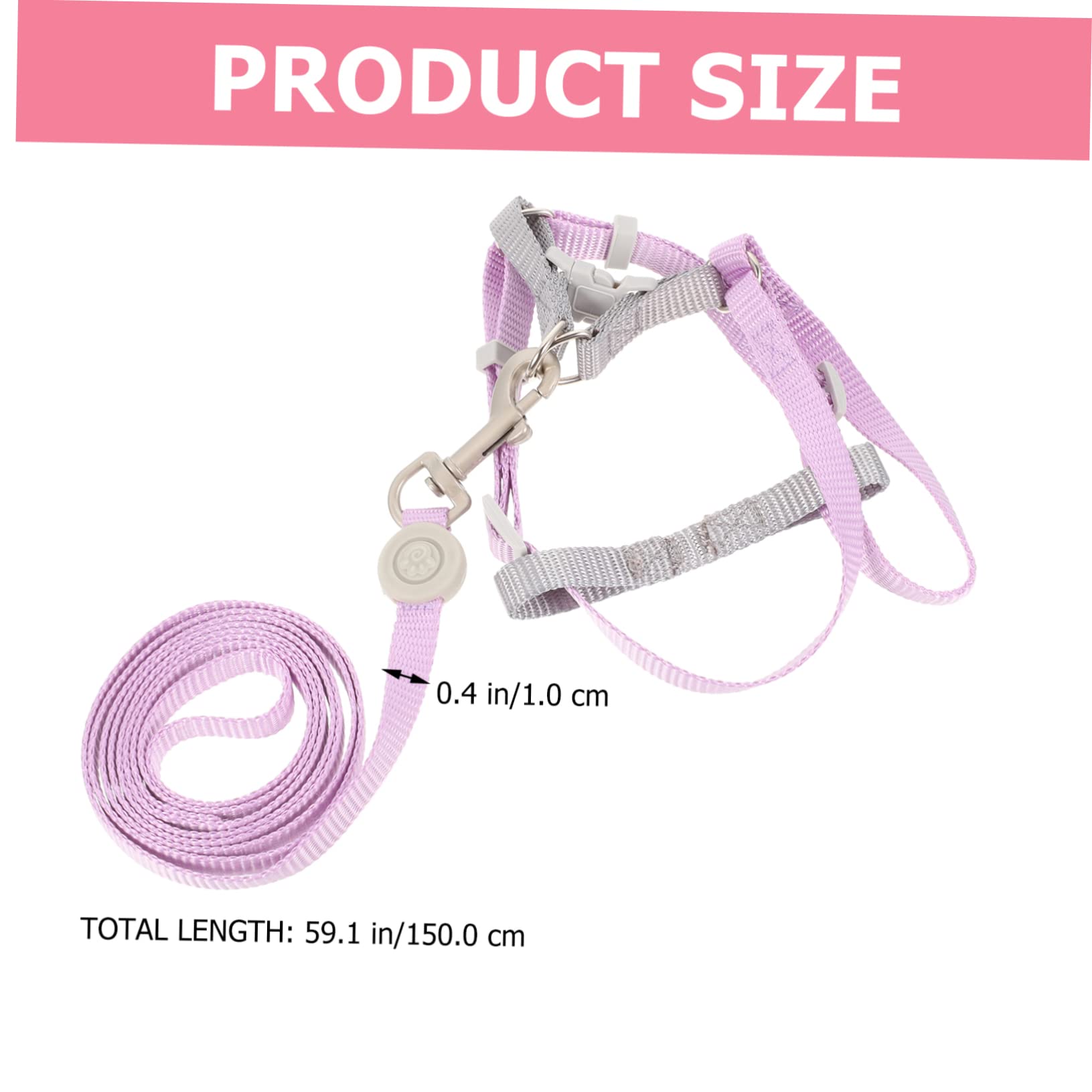 TOGEVAL Djustable Cat Harness Set Harness Kitten Harness Leash Escape for Outdoor Activities
