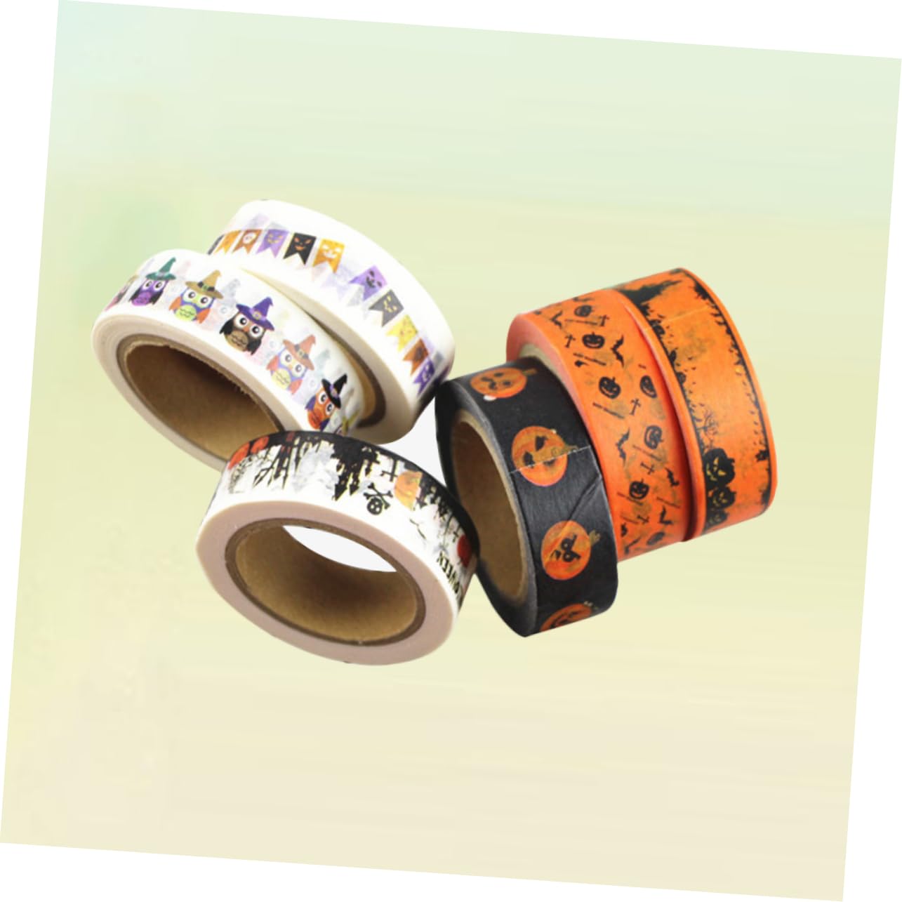 Lurrose 3 Sets Washi-klebeband Basteln Dekoratives Abdeckband Klebstoff Für Halloween-themen Sammelalben Kalender 6 Stück X 3