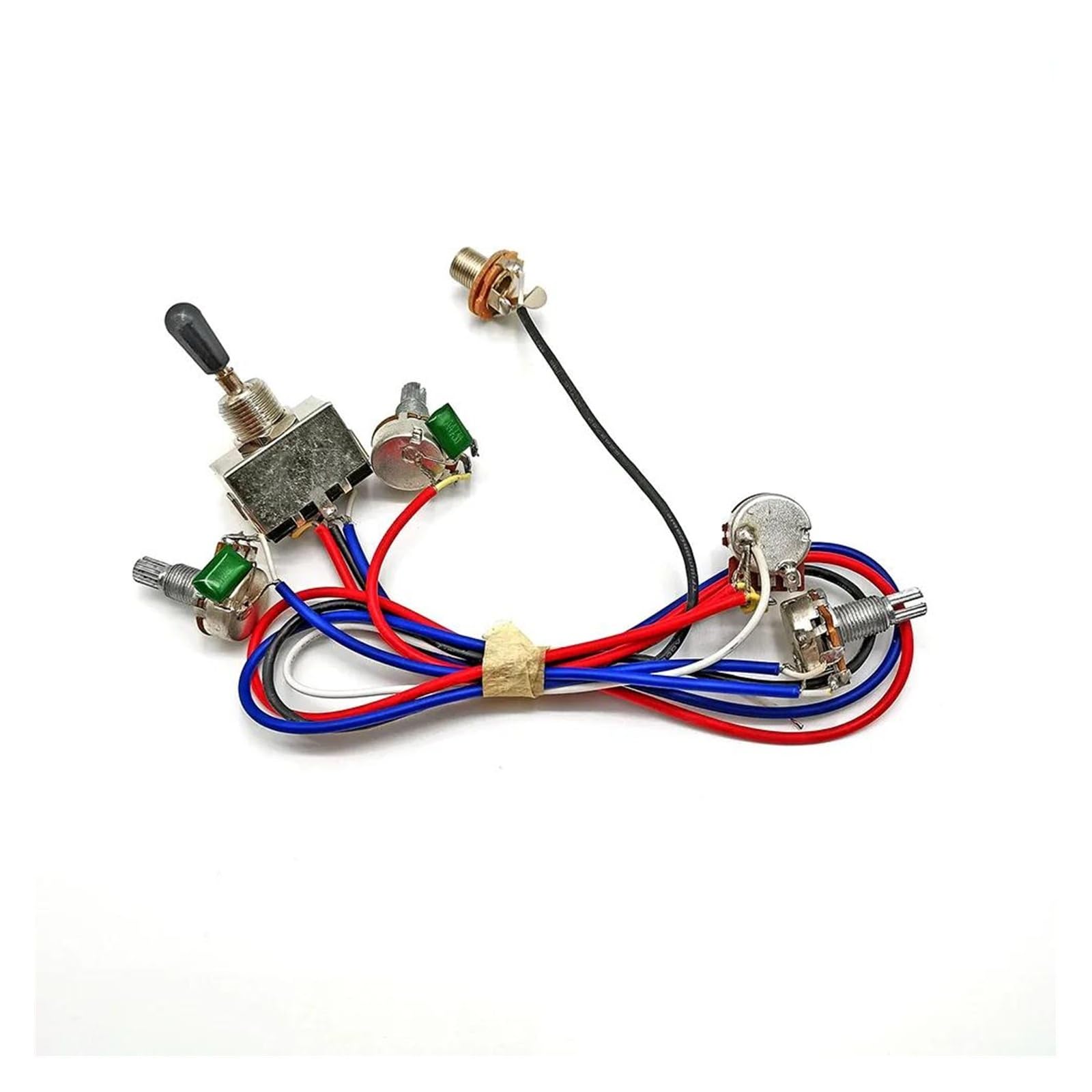 Arnés precableado para guitarra eléctrica interruptor de palanca de 3 vías potenciómetro de 500 K
