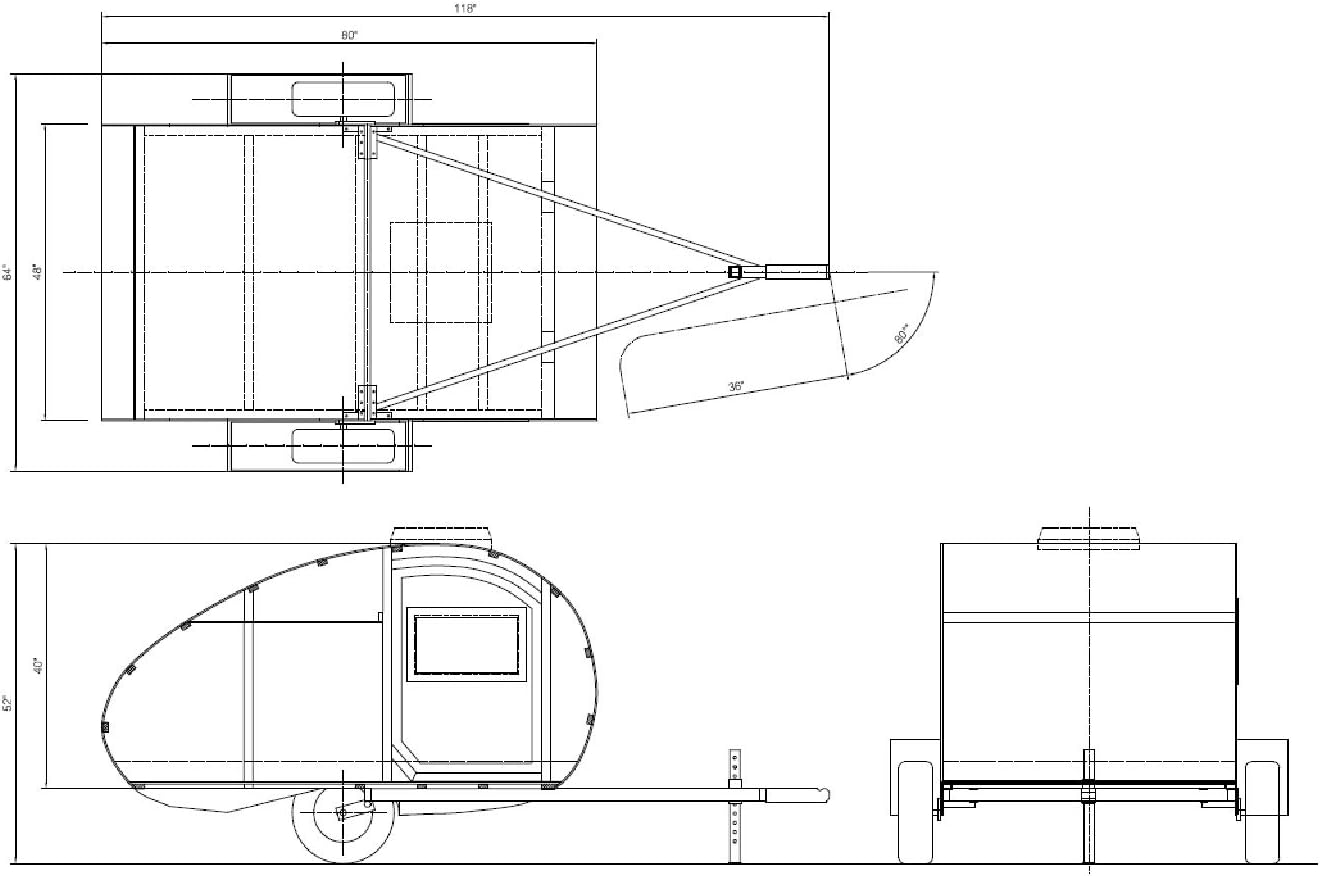 Teardrop Trailer Plans - Lightweight Camper for Motorcycle/Small Car Build