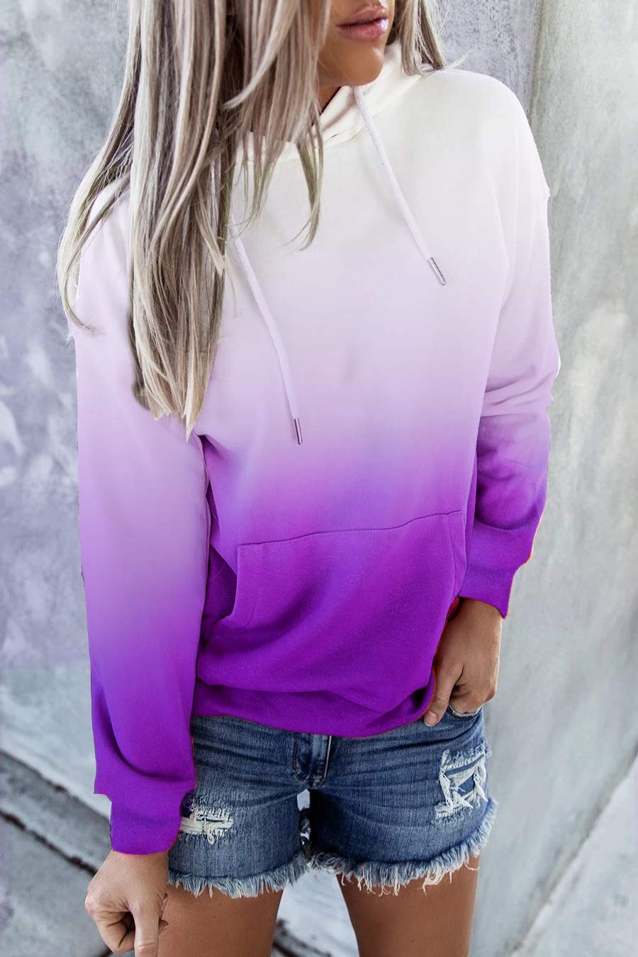 HVEPUO Pull à capuche batik pour femme - Imprimé kawaii