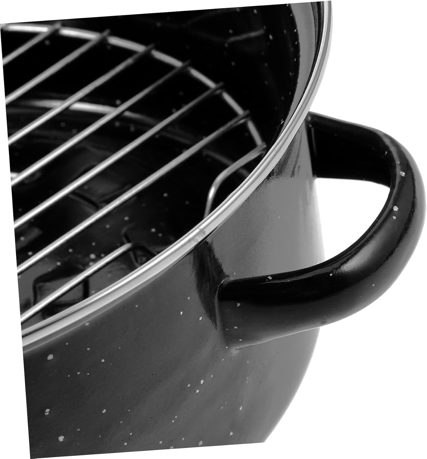 Enamel Roaster Pot Lid for Outdoor Cooking Multi-Function Roasting Pan for Sweet Potatoes and Meats Household Barbecue Accessory