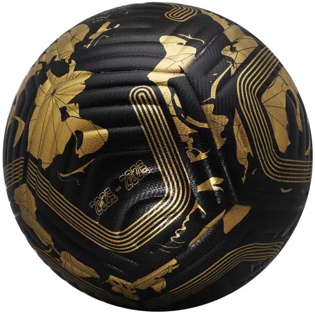 Thermo-Bonded Soccer Ball Size 5, Butyl Bladder Waterproof Adult Training | Leak-Proof High Air Retention, Durable for Youth Match Indoor Outdoor Games Practice