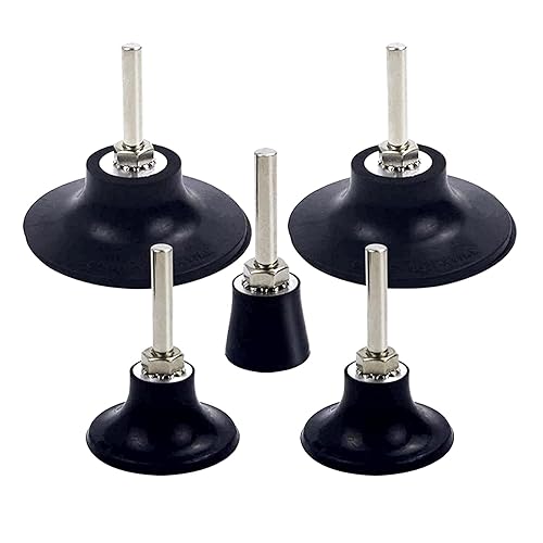 Coceca Paquete de 5 soportes de disco de cambio rápido universales de 2 pulgadas, 3 pulgadas y 1 pulgada con vástago de 1/4 pulgadas para amoladora