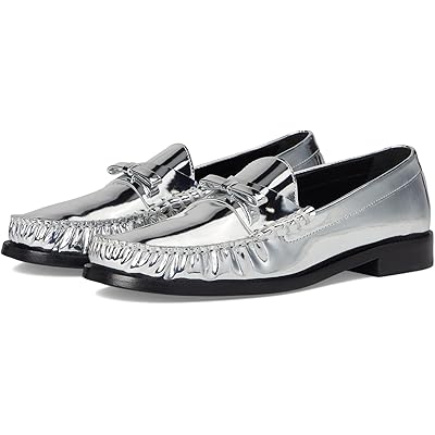 Stuart Weitzman Lottie Bow Loafer silver