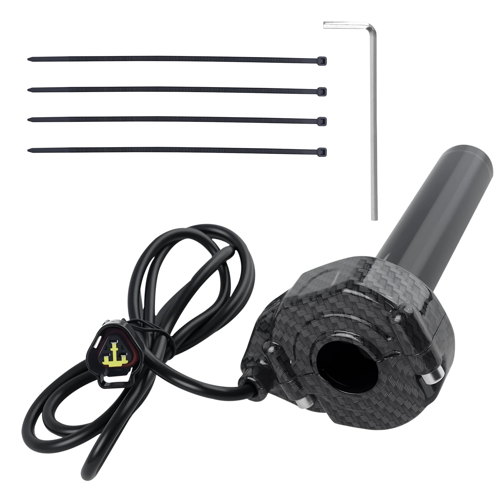 Surron Throttle Handle Imitation Carbon Fiber Throttle Grip Kit, Quick Twister with Cable, Compatible with 7/8-inch Electric Dirt Bike Sur-Ron/Surron/Light Bee/Sur Ron S/Surron X/X160/X260
