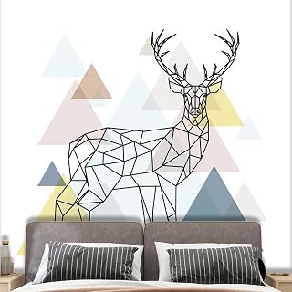 Polygonal Deer Contact Paper Peel and Stick Customize Contact Paper for Shelves Farmhouse Renter-Friendly (W) 59" X(H) 48"