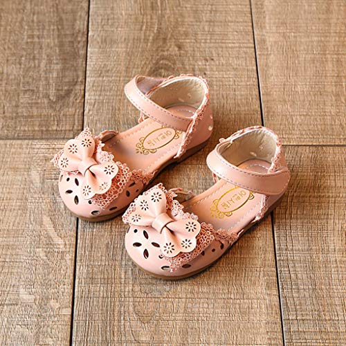Sandals for Toddler Girls Toddler Sandals Flower Kids Girls Bowknot Shoes Princess Infant Baby Shoes (Pink, 2-2.5 Years)4