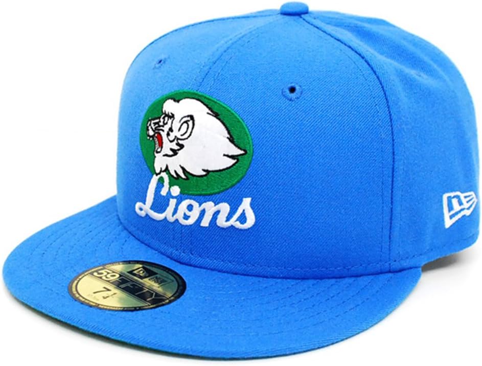 埼玉西武ライオンズ NEW ERA 刺繍ロゴ キャップ 青 7 1/4 新品 NEW ERA×LIONS 59FIFTY ALLOVER AIR FORCE(7 1/4): キャップ
