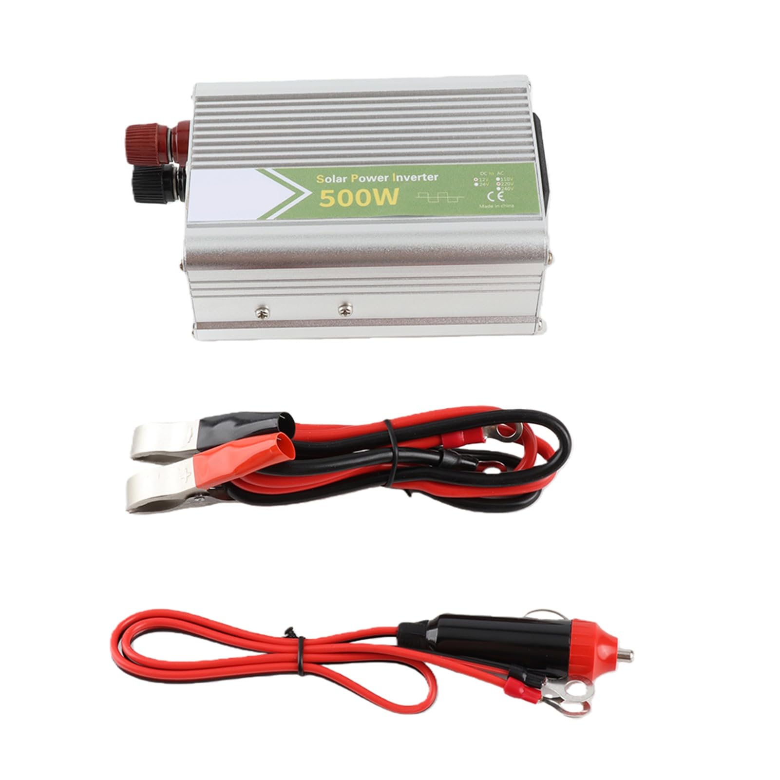 Aukson Power Inverter DC12V a AC220V 500W Smart Power Converter LED Multi Protection Safety Car Inverter y Puede Alimentar computadoras portátiles, Reproductores de DVD, cámaras Digitales, etc.
