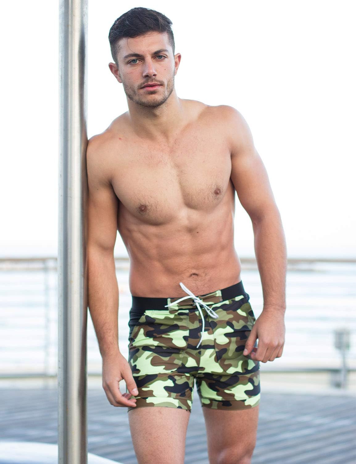 Taddlee Swimwear Men Basic Long Swimming Trunk Surf Camo Shorts Swimsuits Pocket - Image 3