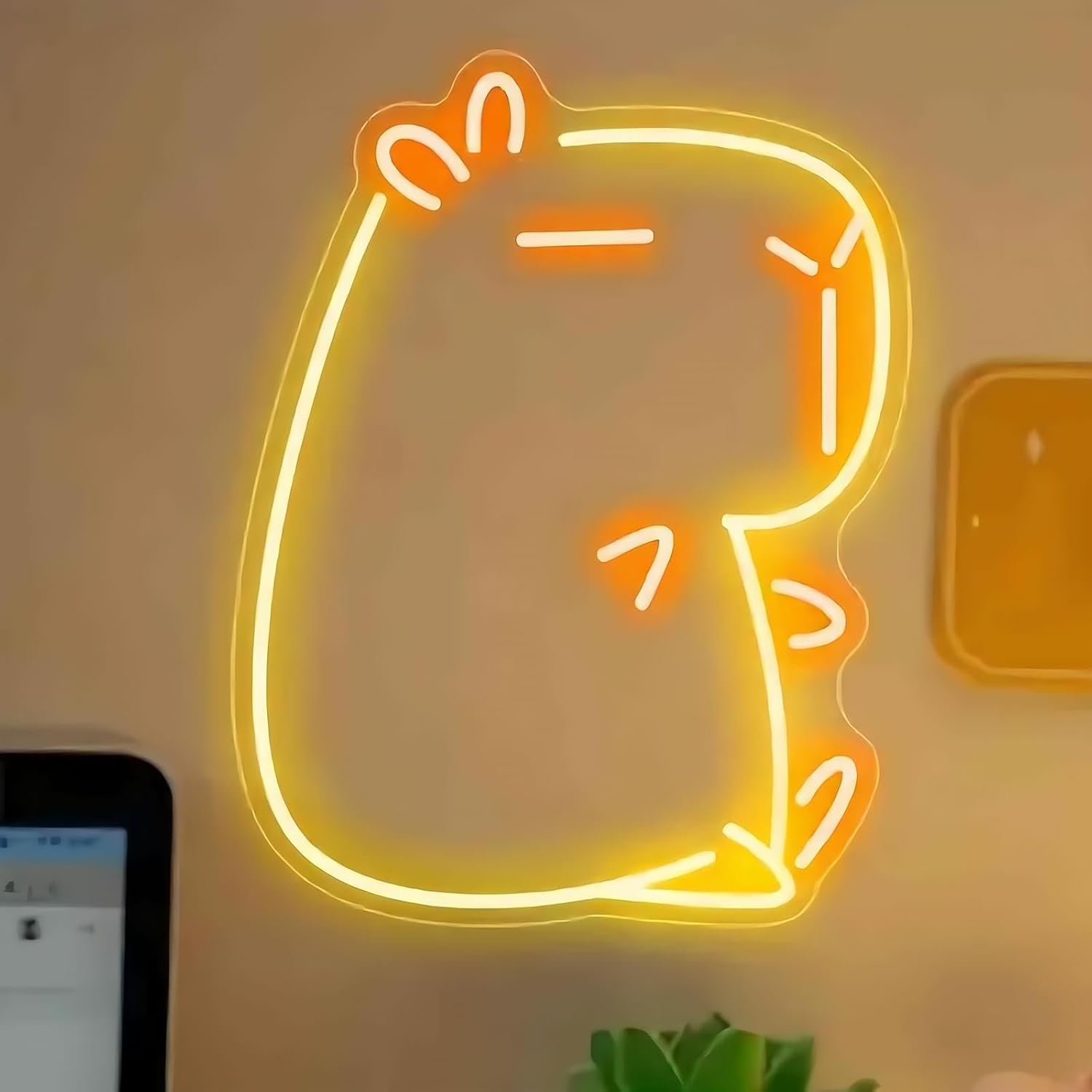 Cute Capybara Neon Sign for Wall Decor, Light up Cute Animal Shape LED Lamp, Unique Home, Children's Bedroom, Business Shop, Bar Party Decor, Family Gatherings, Birthday Party DecorGift for Kids