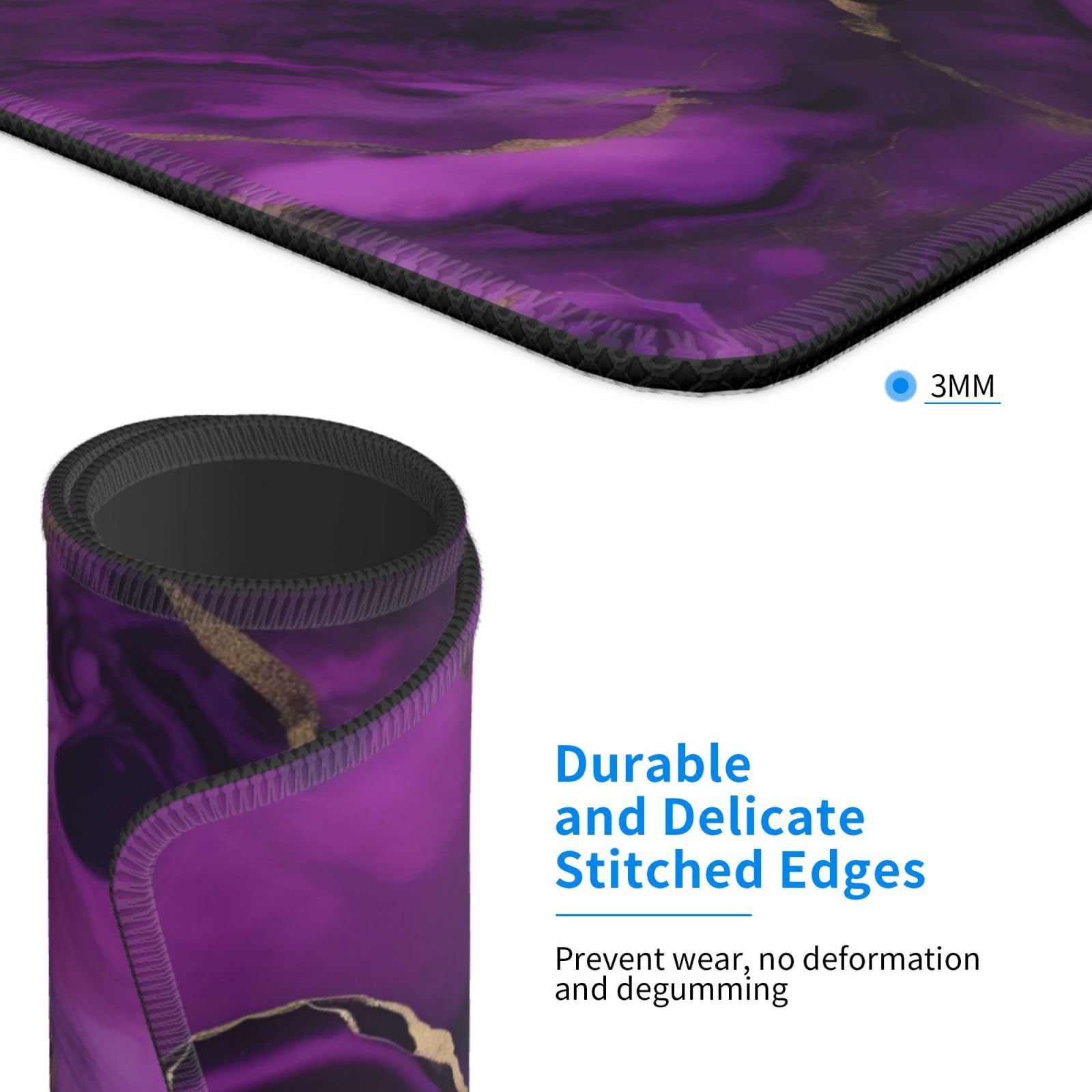 マウスパッド 大理石柄 パープル 紫 マウスパッド 大理石柄 パープル