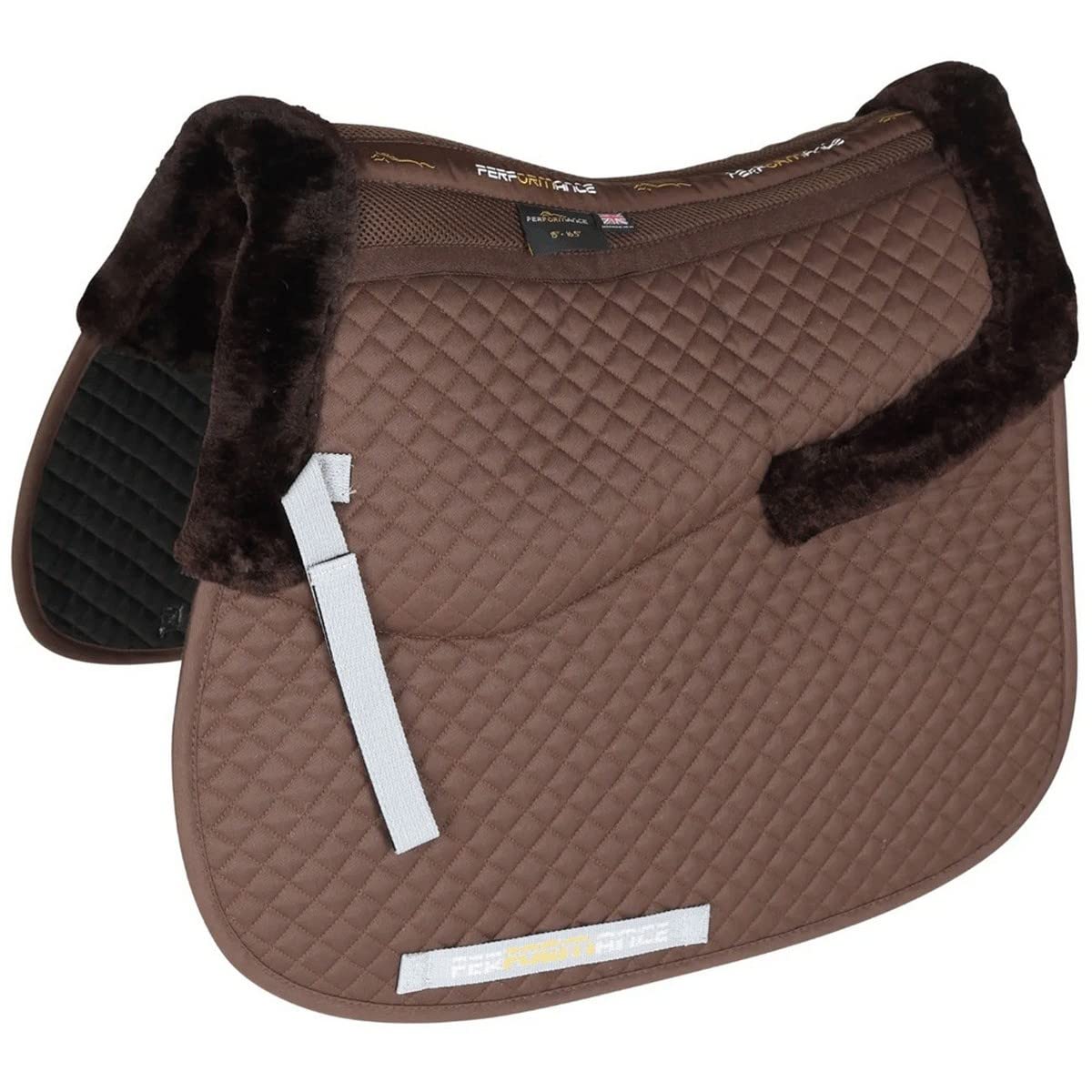 Shires Performance Half Lined Saddlecloth 17-18": Brown