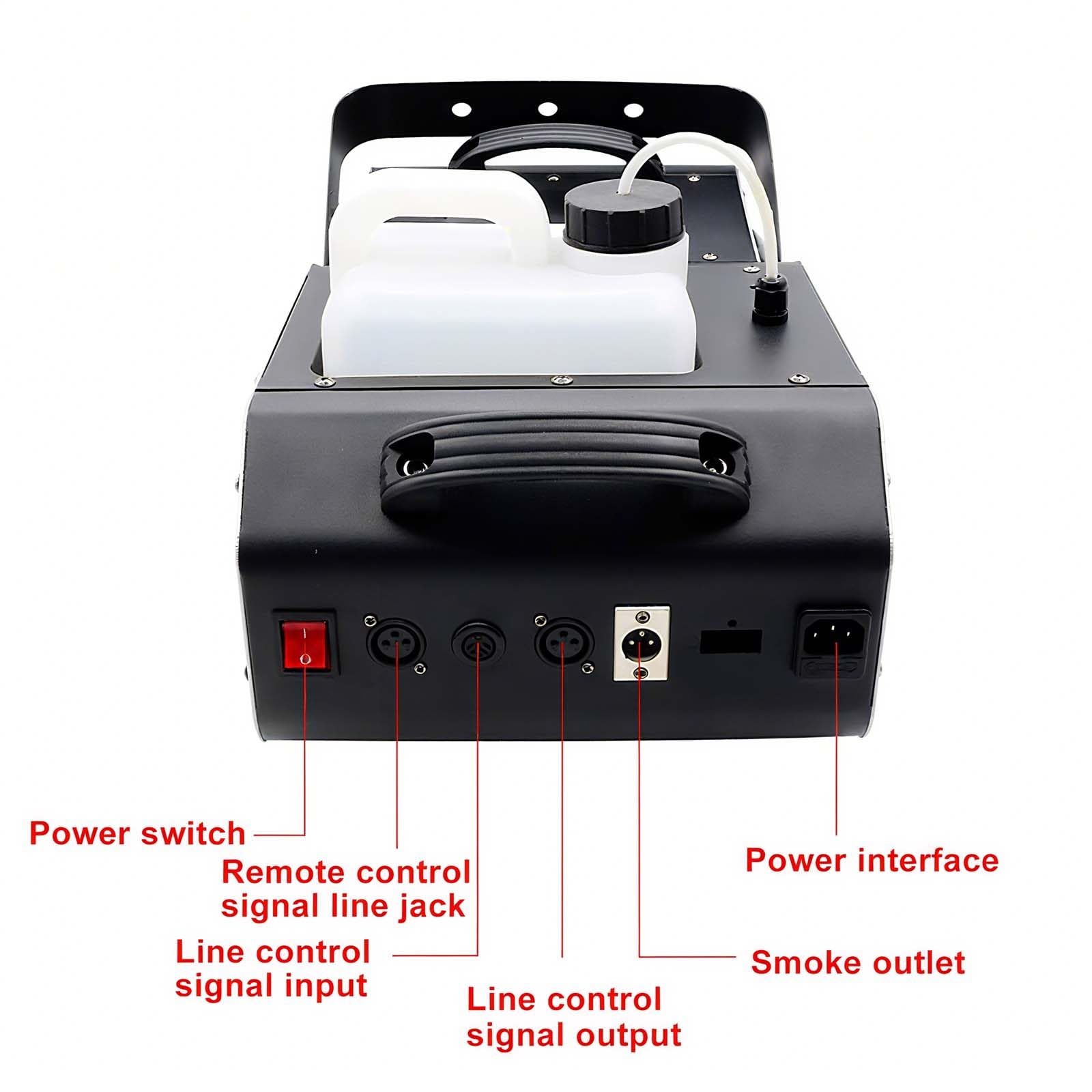 MáQuina De Humo AutomáTica De 3000 W, Nebulizador PortáTil con Tanque De 3 L para DJ, Bodas, Fiestas, Escenario, MáQuina De Humo PortáTil para Exteriores con Control Remoto